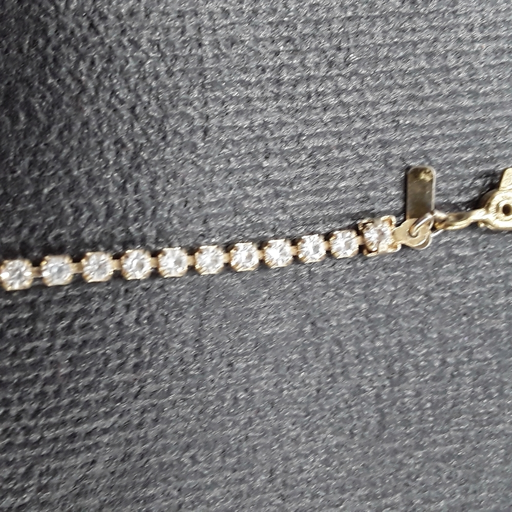 Vintage Monet gold tone rhinestone bracelet